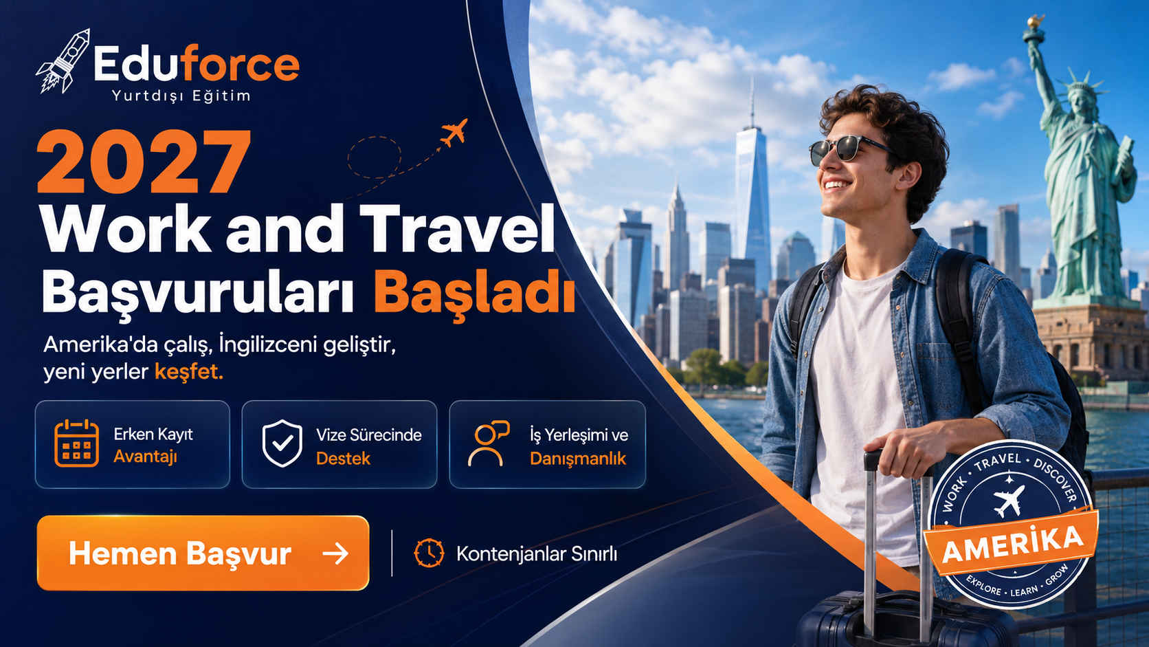 Eduforce 2027 Work and Travel başvuruları başladı tanıtım görseli